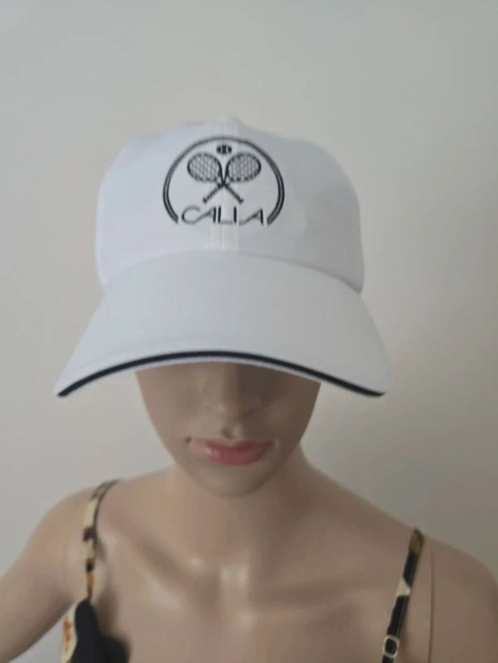 Calia Ponytail cap hat tennis pockleball one size pure white